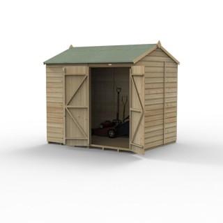 Beckwood 8x6 Reverse Apex Shed No Windows DoubleDoor Installed