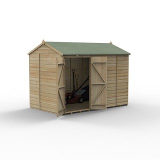 Beckwood 10x6 Reverse Apex Shed No Windows Double Door