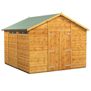 10 x 10 Power Apex Double Door Security Shed