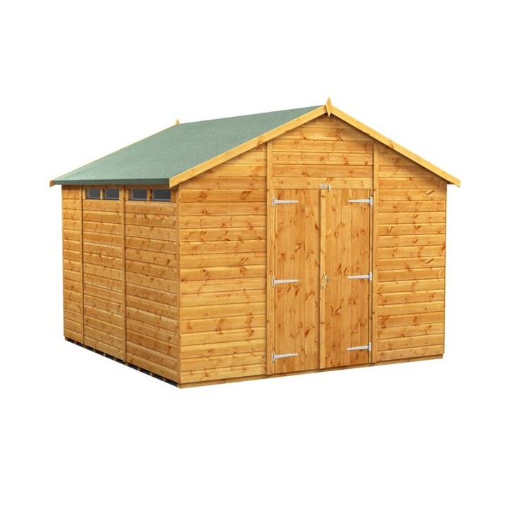 10 x 10 Power Apex Double Door Security Shed