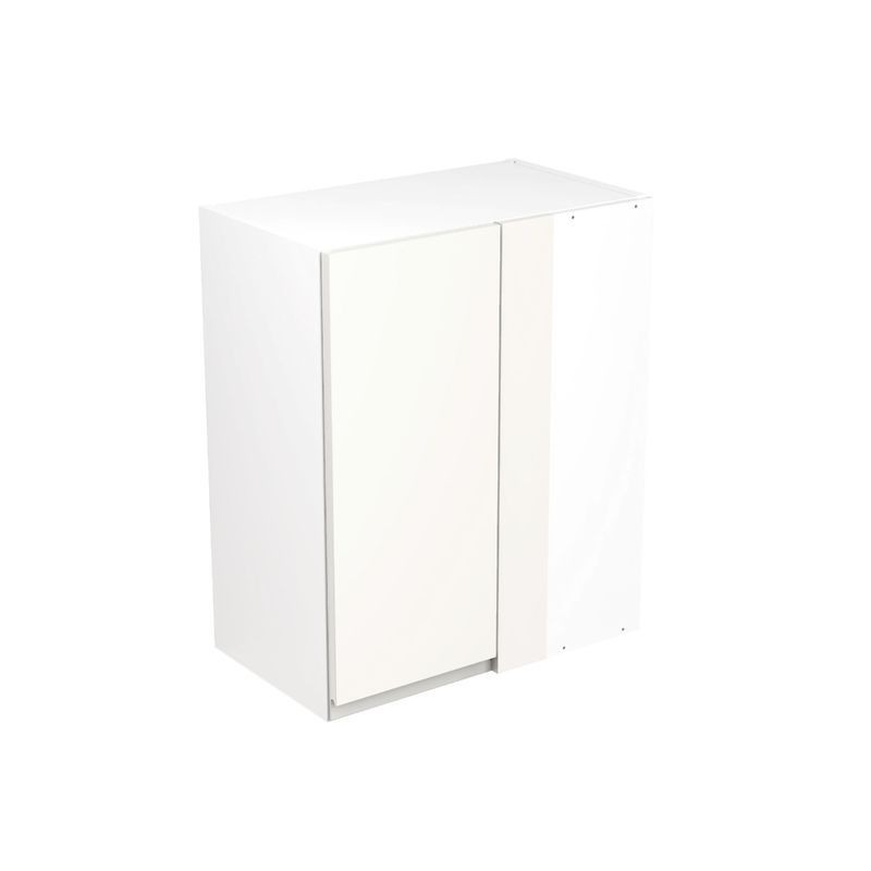 Flatpack Closed Corner Wall Unit J-pull Ultra Matt White 600mm - FKKJ0516