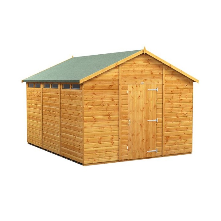 12 x 10 Power Apex Security Shed