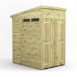 4x6 Premium Powersheds Security Pent Double Doors