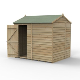 4LIFE Reverse Apex Shed 8 x 6 - Single Door - No Windows Installation