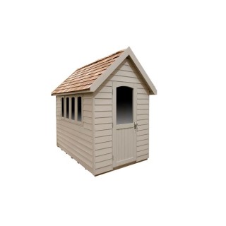 Retreat Natural Cream Shed Installed