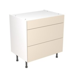 Flatpack Three Drawer Base Unit Ultra Matt Cashmere Slab 800mm - FKKF0607
