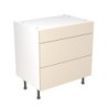 Flatpack Three Drawer Base Unit Ultra Matt Cashmere Slab 800mm - FKKF0607