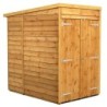4 x 6 Power Overlap Pent Double Doors No Windows