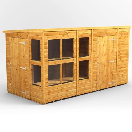 12 x 6 Power Pent Potting Shed With 6ft Side Store