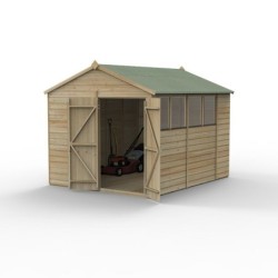 Beckwood 8x10 Apex Shed 4 Windows Double Door