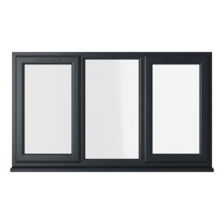 Crystal Triple Glazed uPVC Grey/White Window Left & Right Hung 1770mm x 1040mm Clear