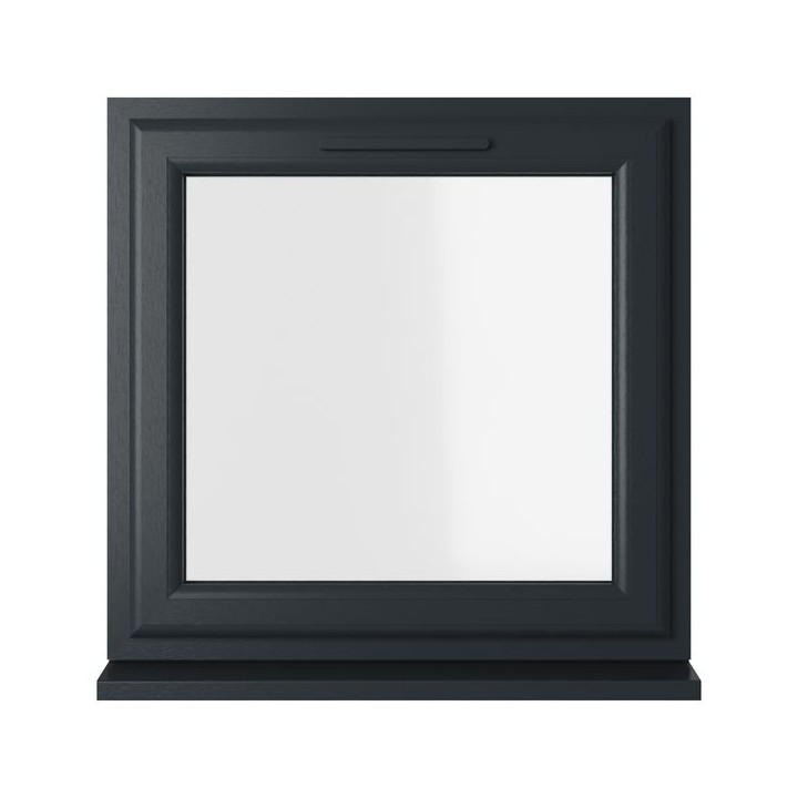 Crystal Double Glazed uPVC Grey/White Window Top Opening 610mm x 610mm Clear