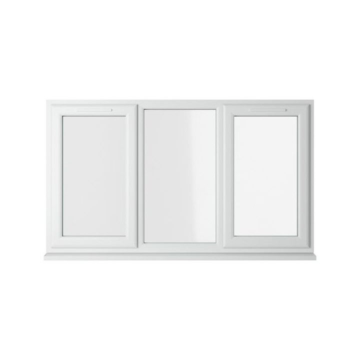 Crystal Triple Glazed uPVC Window White Left & Right Hung 1770 x 965mm Clear