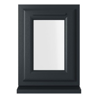 Crystal Triple Glazed uPVC Grey/White Window Top Hung 440mm x 610mm Clear