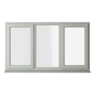 Crystal Triple Glazed uPVC Window Agate/White Left & Right Hung 1770mm x 965mm Clear