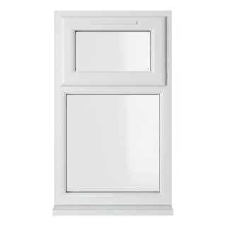 Crystal Triple Glazed uPVC Window White Top Hung 610mm x 1190mm Clear