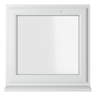 Crystal Triple Glazed uPVC Window White Top Hung 820mm x 820mm Clear
