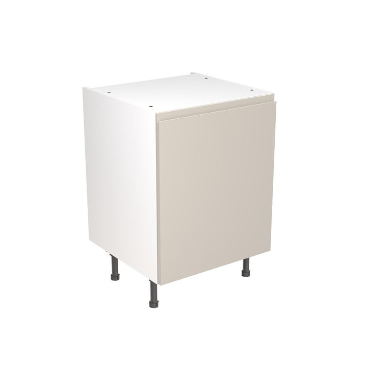 Flatpack Base Unit J-pull Super Gloss Light Grey 600mm - FKKJ0204