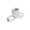 Hep2O HD18 28W Double End Reduced Tee White 22mm x 22mm x 28mm
