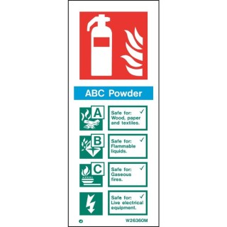 Sentura Fire Safety Abc Powder Extinguisher Sign