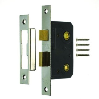4Trade Mortice Bathroom Lock 64mm Chrome