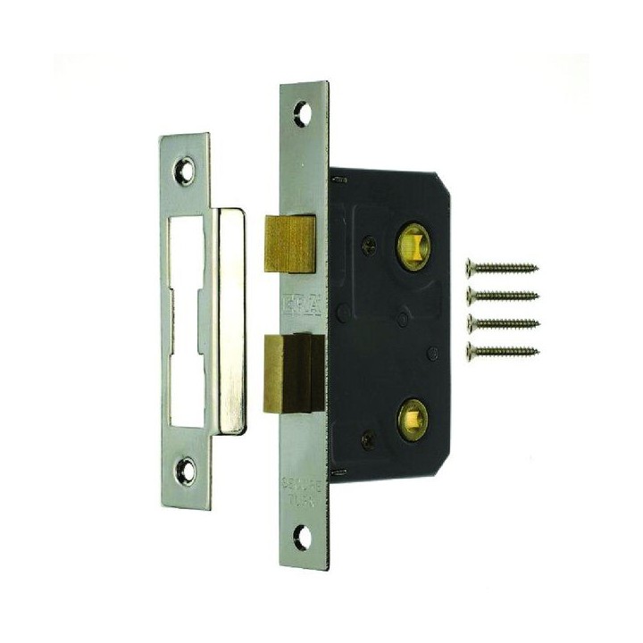 4Trade Mortice Bathroom Lock 64mm Chrome