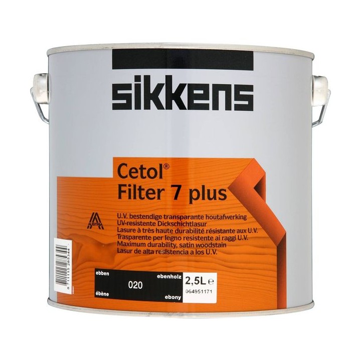 Sikkens Cetol Filter 7 Plus Woodstain Ebony 2.5L
