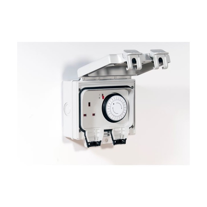 Smj Electrical IP66 Single Socket with Mech Timer