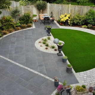 Marshalls Fairstone Slate Casarta Natural Stone Paving Black 450 x 450mm