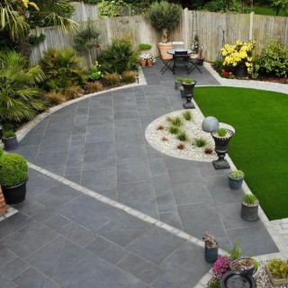 Marshalls Fairstone Slate Casarta Natural Stone Paving Black 800mm x 800mm