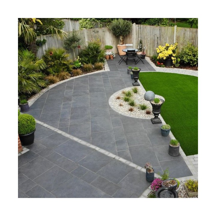 Marshalls Fairstone Slate Casarta Natural Stone Paving Black 800mm x 800mm