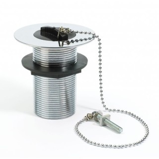 Peerless 201397 London Solid Sink Waste Poly Plug Chain & Stay Chrome Plated 1.5in