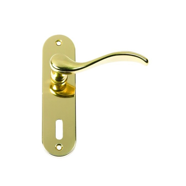 Urfic Geneva Lock Handle Polished Brass