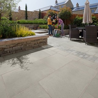 Marshalls Fairstone Sawn Versuro Natural Stone Paving Antique Silver 570 x 570mm