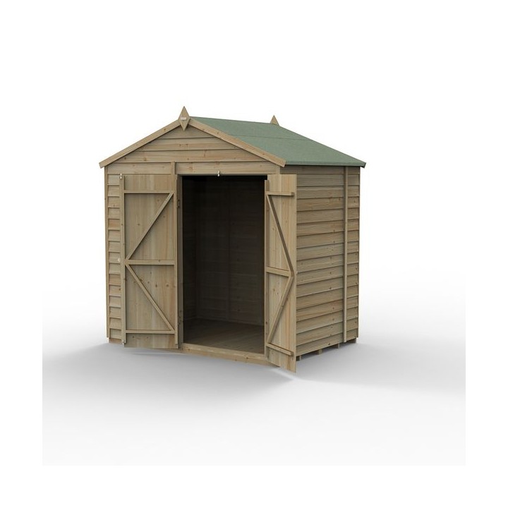 4LIFE Apex Shed 7 x 5 - Double Door - No Window Installation