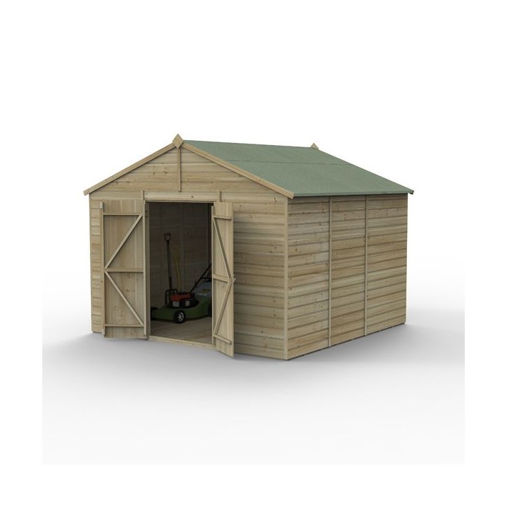 Beckwood 10x10 Apex Shed No Windows Double Door