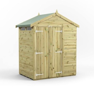 4x6 Premium Powersheds Security Apex Double Doors