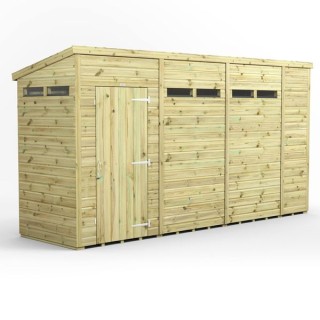 14x4 Premium Powersheds Security Pent