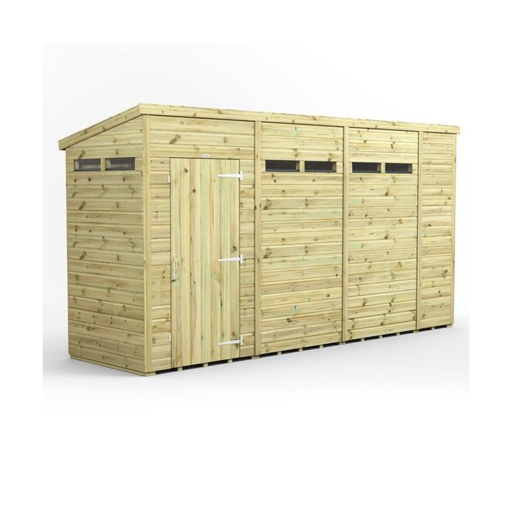 14x4 Premium Powersheds Security Pent
