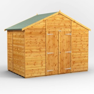 6 x 10 Power Apex Windowless Double Door Shed