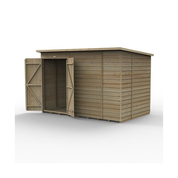 4LIFE Pent Shed 10 x 6 - No Windows - Double Door