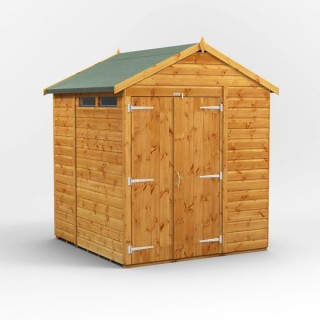6 x 6 Power Apex Double Door Security Shed