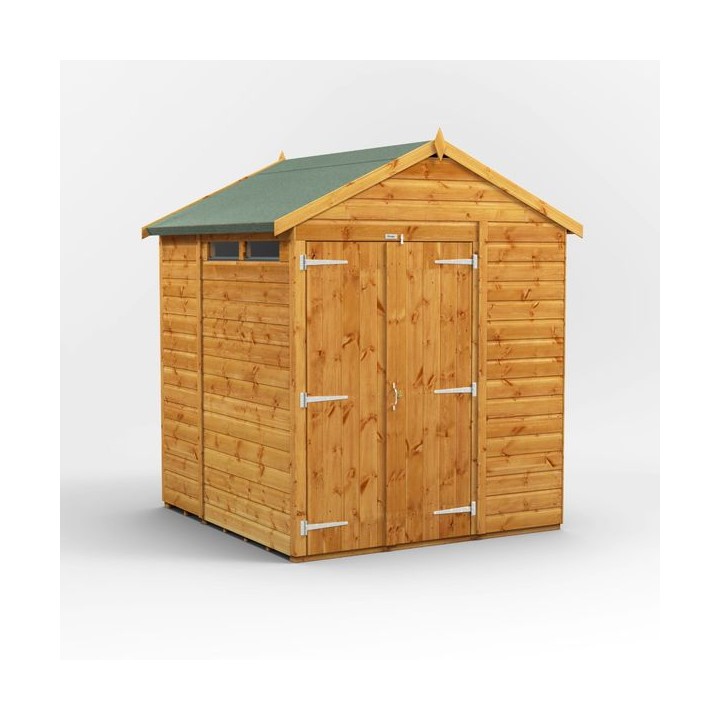 6 x 6 Power Apex Double Door Security Shed