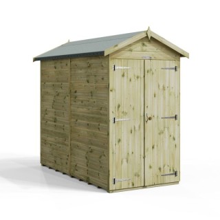 8x4 Premium Powersheds Apex No Windows Double Doors