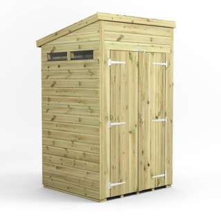 4x4 Premium Powersheds Security Pent Double Doors