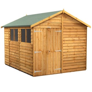 10 x 8 Power Overlap Apex Double Door Shed