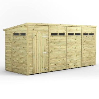 16x6 Premium Powersheds Security Pent