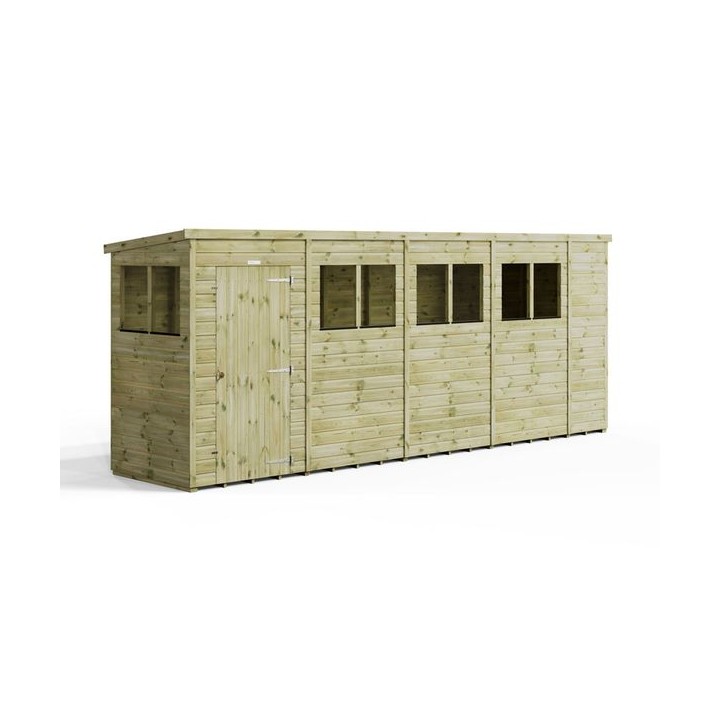 18x4 Premium Powersheds Pent