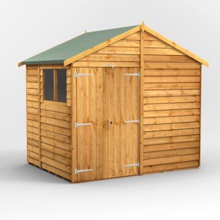 6 x 8 Power Overlap Apex Double Door Shed