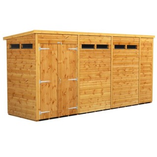 14 x 4 Power Pent Double Door Security Shed